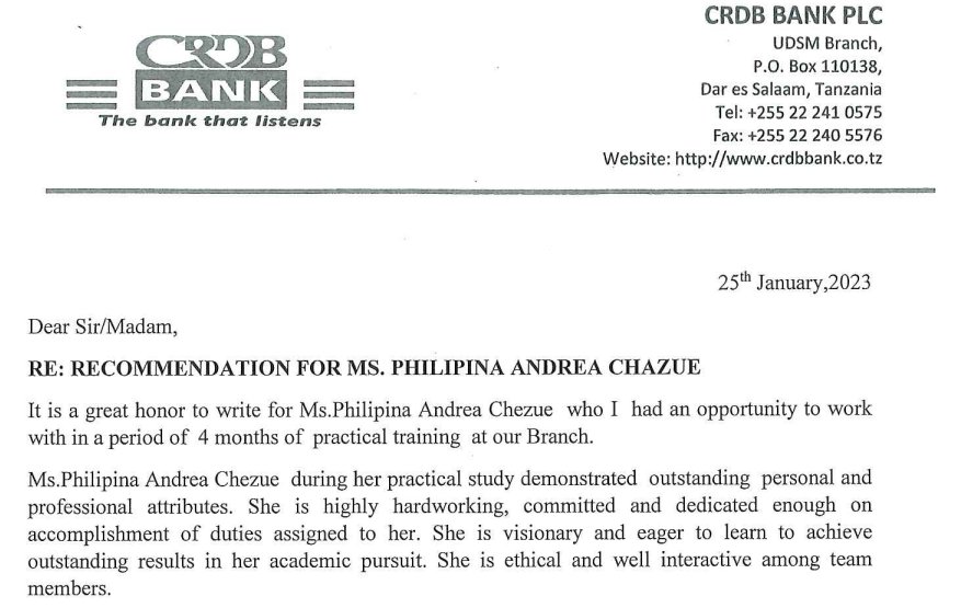 CRDB Bank recommendation